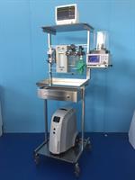 Carrello per anestesia con mobile a 2 cassetti,