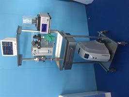 Carrello per anestesia con mobile a 2 cassetti,