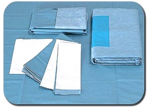 Telo chirurgici TNT monouso sterile biaccoppiato - 50 x 75 cm -  Special-price per veterinari- Abbigliamento, guanti, teli, collari