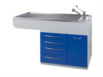 Vasca prechirurgica completa di griglia e rubinetto