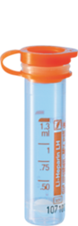 Microprovetta 1,3 ml litio-eparina col. arancio